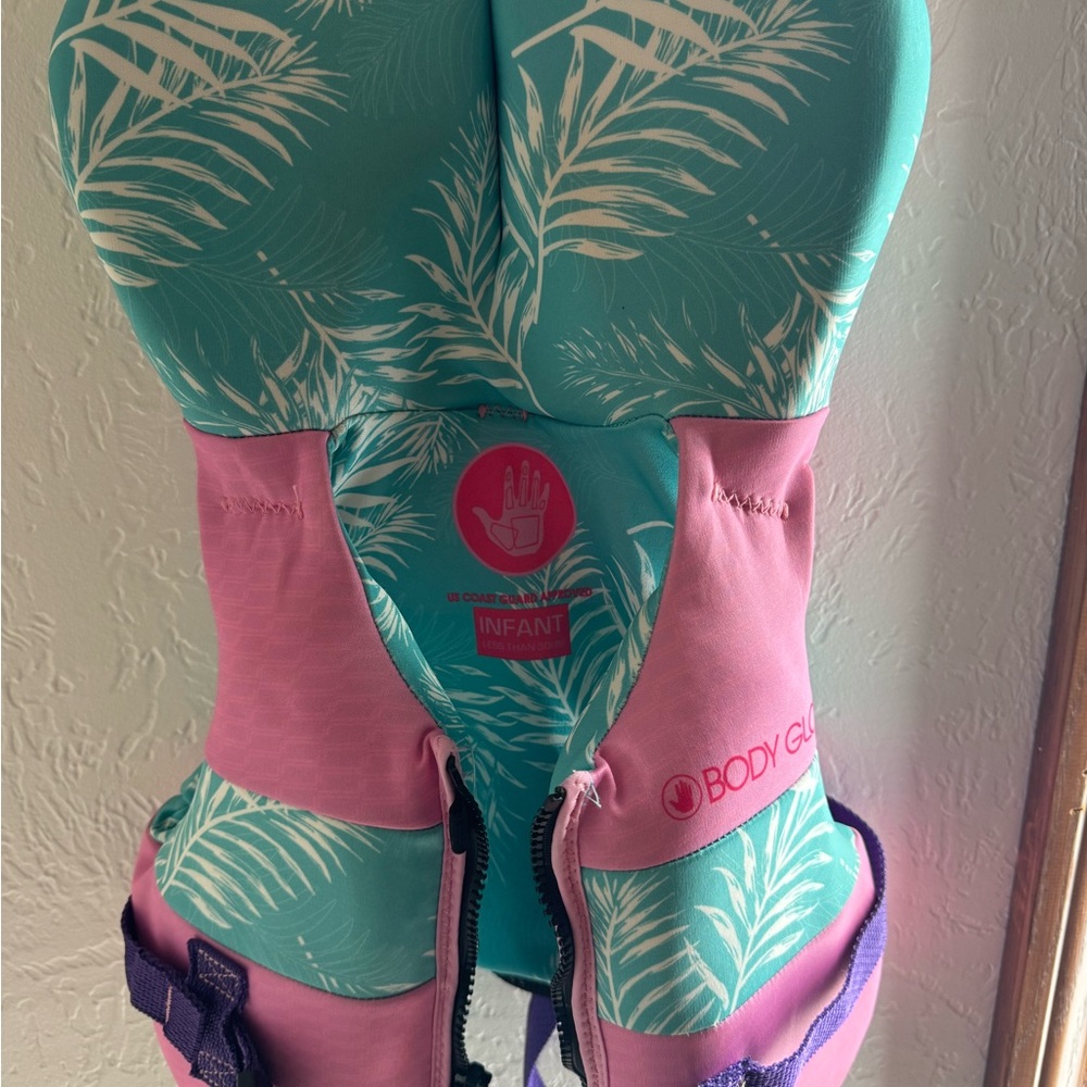 Body Glove Infant Bodysuit in Pink and Teal